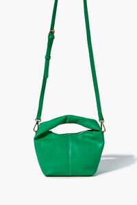 GREEN Faux Leather Crossbody Bag, image 4