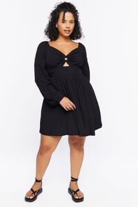 BLACK Plus Size Sweetheart Mini Dress, image 4