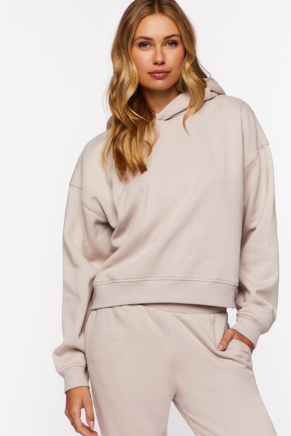 OYSTER GREY Organically Grown Cotton Hoodie, image 1