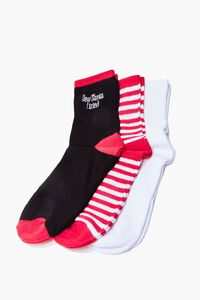 RED/MULTI Dear Santa I Tried Crew Sock Set, image 2