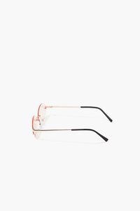 GOLD/PINK Oval Tinted Sunglasses, image 6