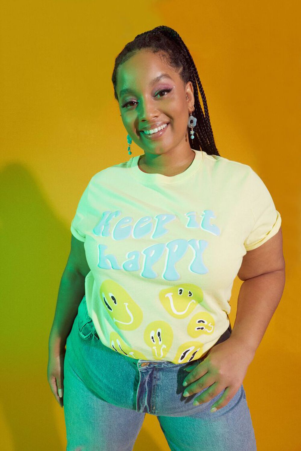 Plus Size Organically Grown Cotton Graphic Tee, image 1