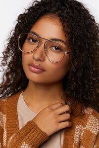 GOLD/CLEAR Clear Aviator Reader Glasses, image 2