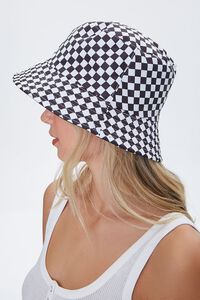 BLACK/WHITE Checkered Bucket Hat, image 2
