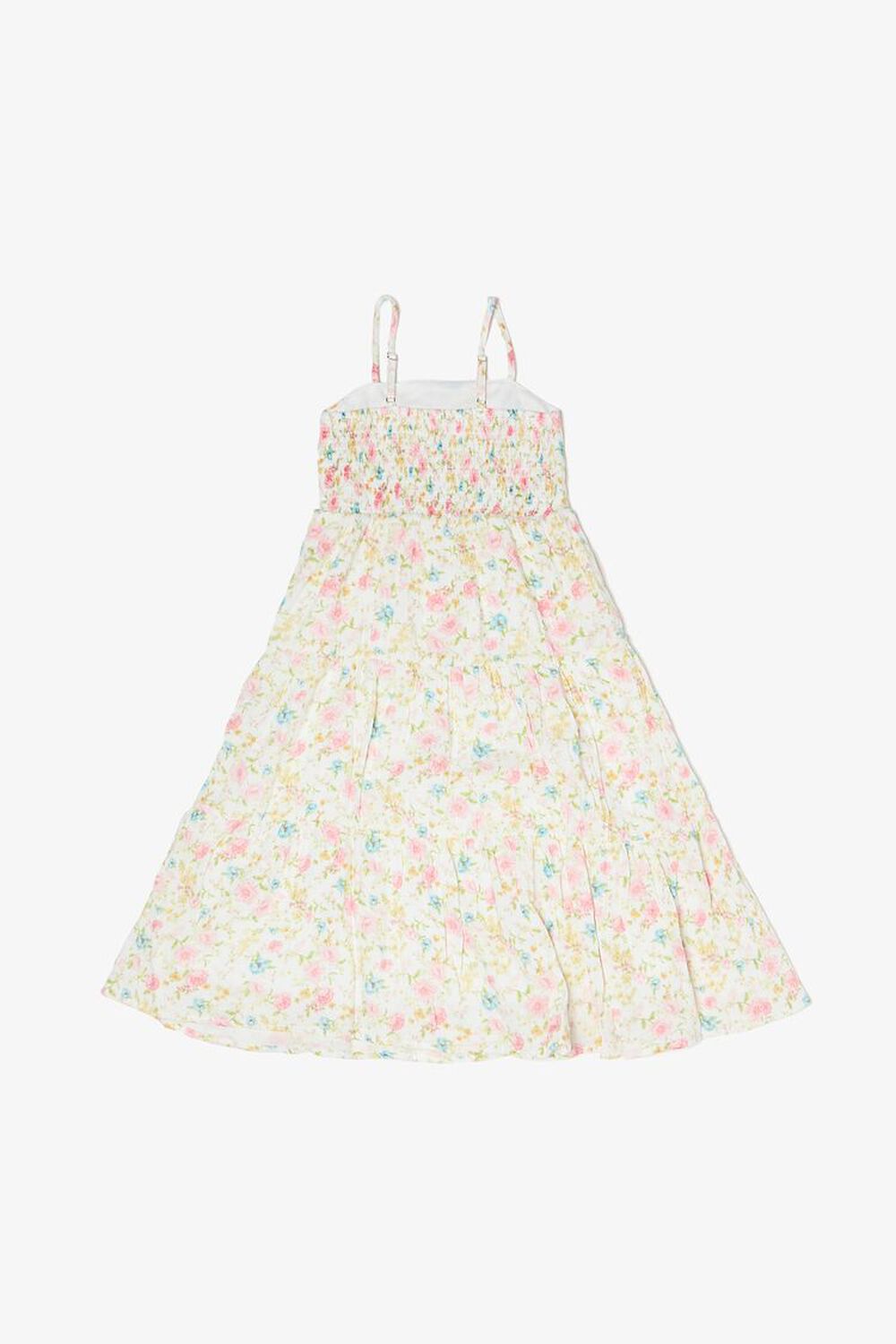 WHITE/MULTI Girls Floral Print Dress (Kids), image 2