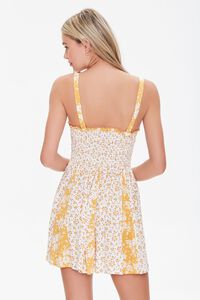 CREAM/YELLOW Reworked Floral Mini Dress, image 3