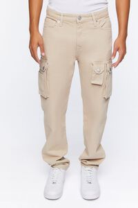 TAUPE Slim-Fit Denim Cargo Pants, image 2