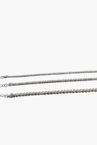 SILVER Rhinestone Chain Bracelet Set, image 2