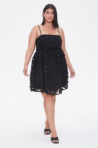 Plus Size Polka Dot-Embellished Cami Dress, image 4