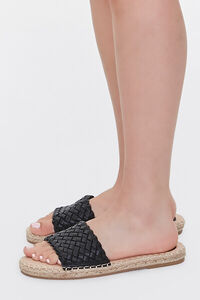 BLACK Basketwoven Espadrille Sandals, image 2