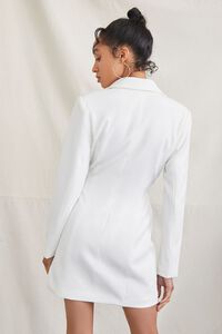 WHITE Tortoiseshell-Buttoned Blazer Dress, image 3