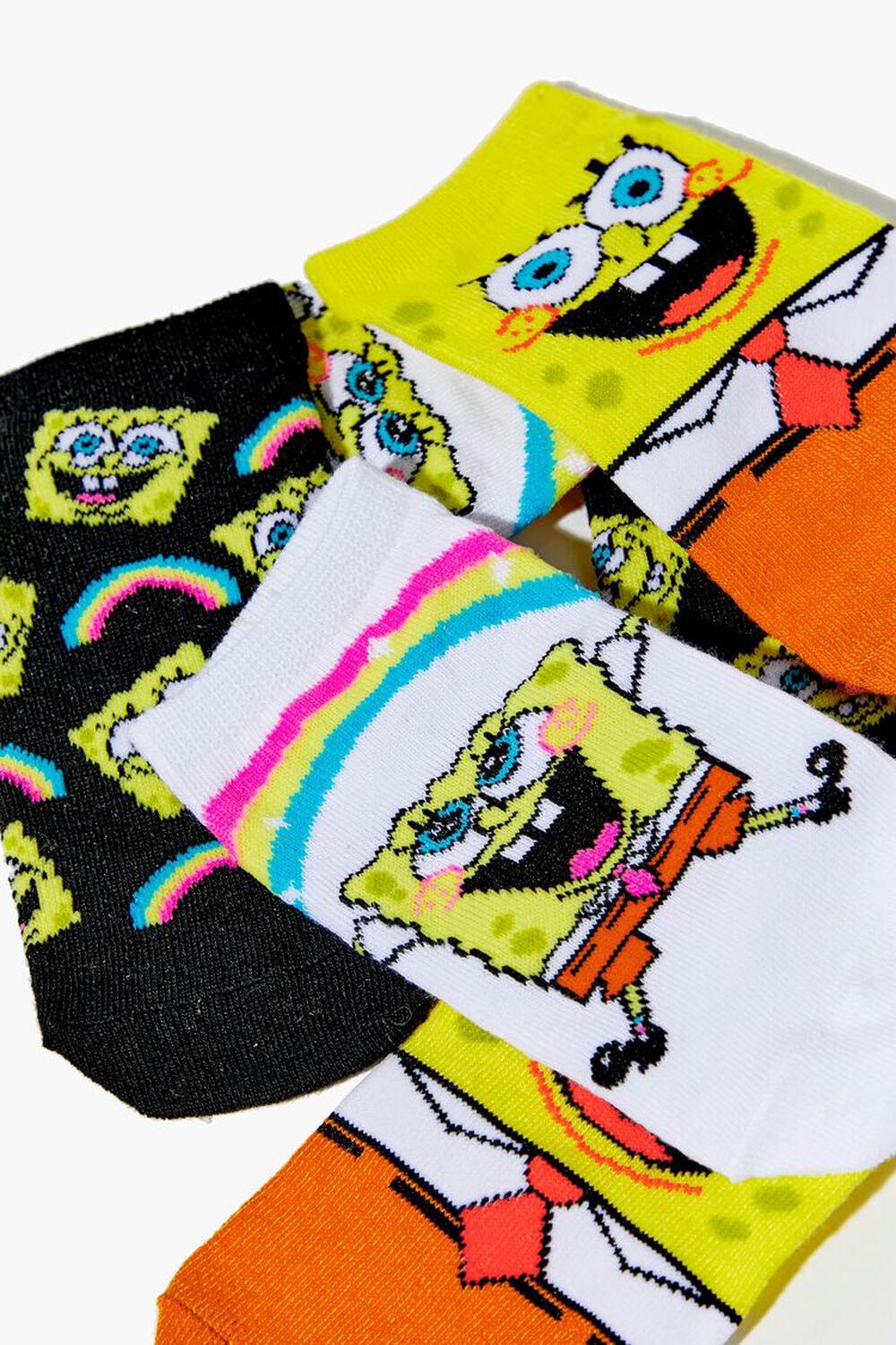 Kids SpongeBob SquarePants Ankle Sock Set - 3 Pack (Girls + Boys), image 1