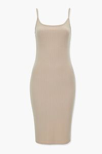 TAUPE Ribbed Bodycon Dress, image 1