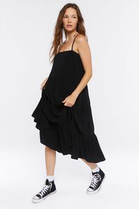 BLACK Midi Cami Shift Dress, image 1