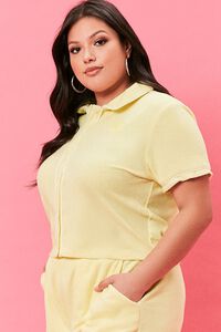 YELLOW/MULTI Plus Size Juicy Couture Polo Shirt, image 2