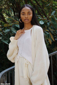 IVORY Ribbed Sweater-Knit Cami, image 1