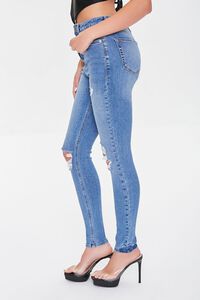 MEDIUM DENIM Distressed Skinny Jeans, image 3