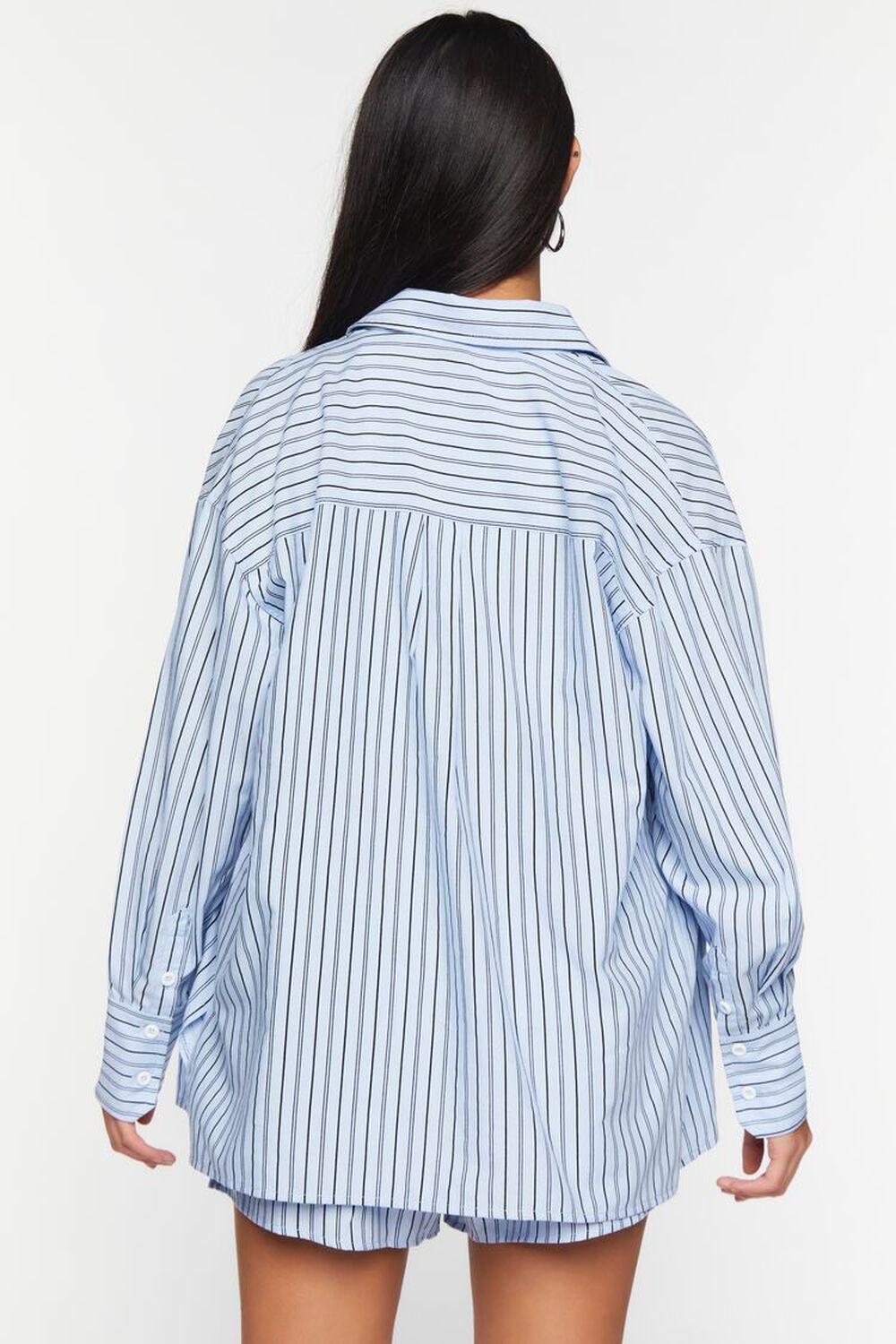 LIGHT BLUE/MULTI Striped Long-Sleeve Shirt & Shorts Set, image 3