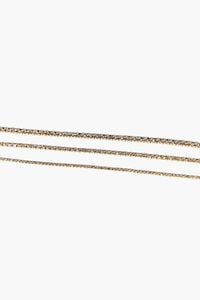 GOLD Rhinestone Chain Bracelet Set, image 1