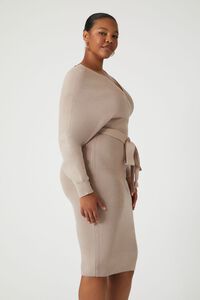 GOAT Plus Size Surplice Midi Sweater Dress, image 3