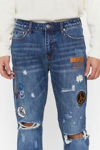 DARK DENIM Slim-Fit Patch Jeans, image 5