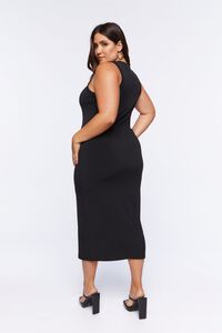 BLACK Plus Size Cutout Midi Dress, image 3