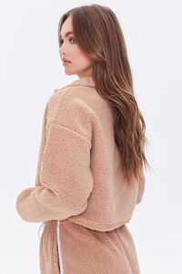 TAUPE Faux Shearling Pullover, image 2