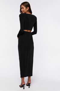 BLACK Cowl Neck Top & Maxi Skirt Set, image 3