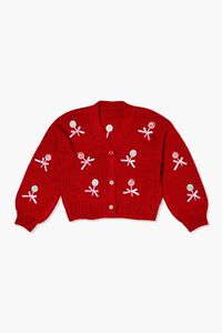 RED/MULTI Girls Lollipop Cardigan Sweater (Kids), image 1