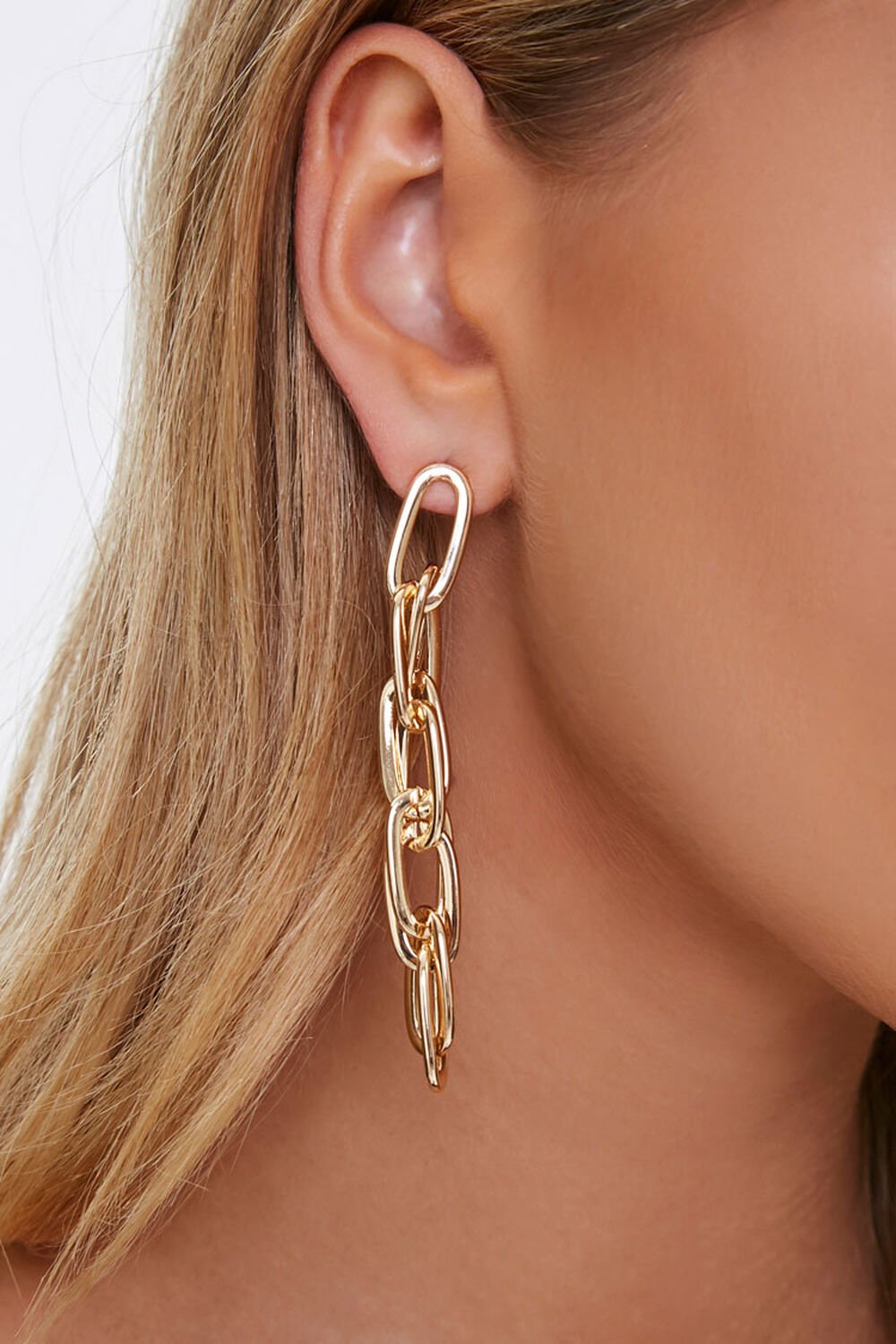 GOLD Chain Drop Earrings, image 1