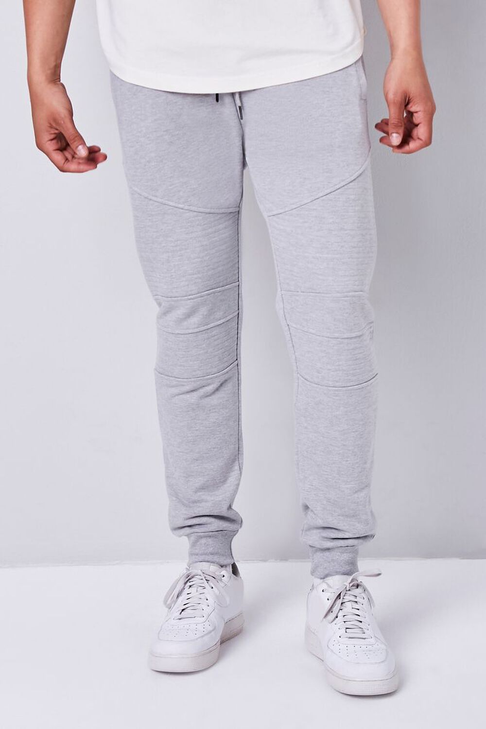 HEATHER GREY Heathered French Terry Moto Joggers, image 2