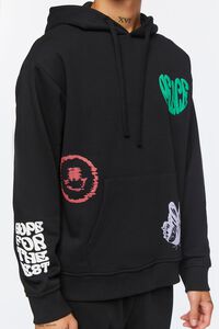 BLACK/MULTI Hope For The Best Graphic Hoodie, image 6