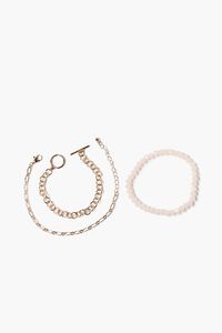 Beaded & Chain Bracelet Set, image 1