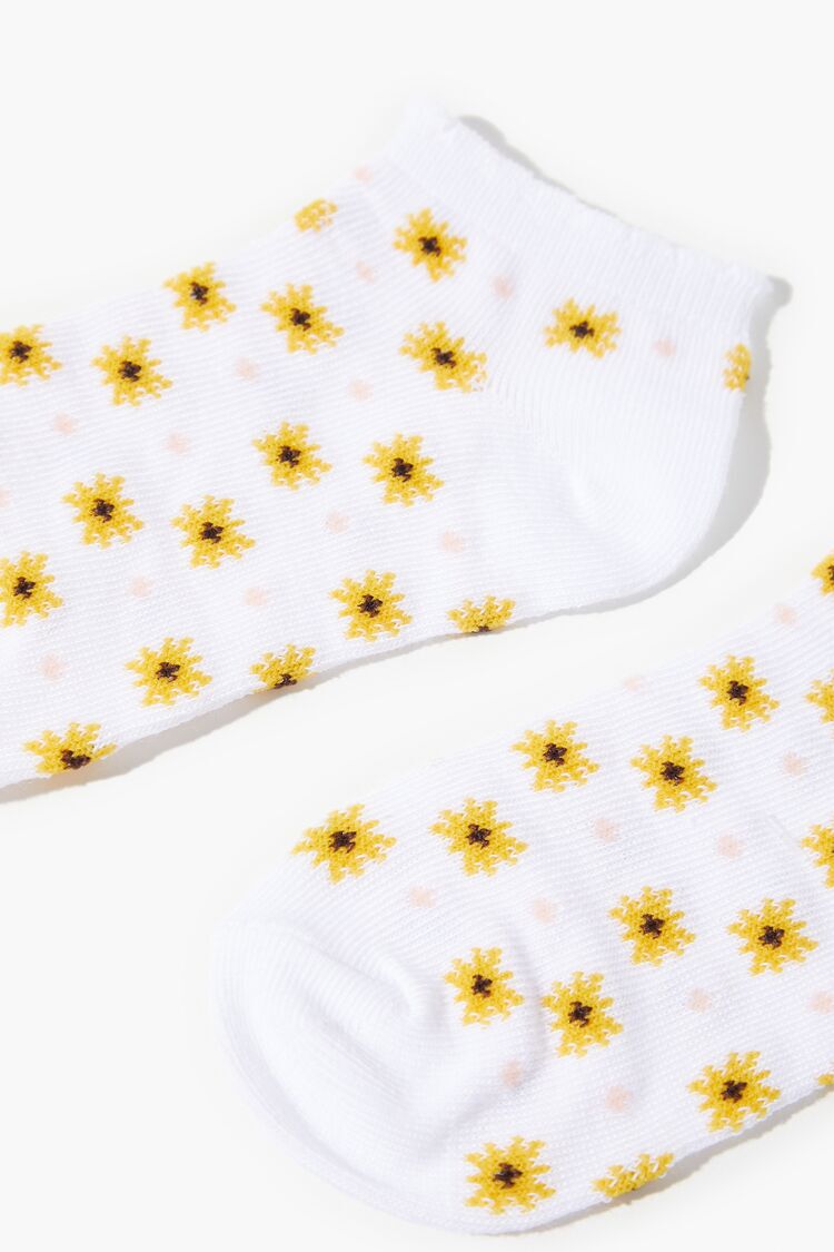 Country Kids Cotton Ankle Socks 3D Sunflower Girls Ages 1-10 Clearance Cute! 