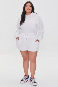 CREAM Plus Size Lace-Back Hoodie, image 4