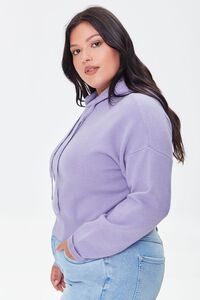 LAVENDER Plus Size Sweater-Knit Hoodie, image 2