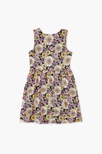 BLACK/MULTI Girls Floral Print Dress (Kids), image 2