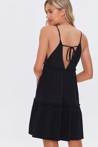 BLACK Tiered Fit & Flare Cami Dress, image 3