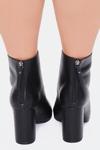 BLACK Faux Leather Booties (Wide), image 3