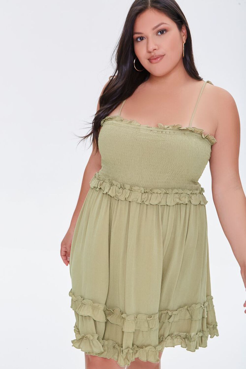 OLIVE Plus Size Ruffle-Trim Cami Dress, image 1