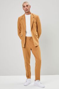 BROWN Notched Button-Front Blazer, image 4