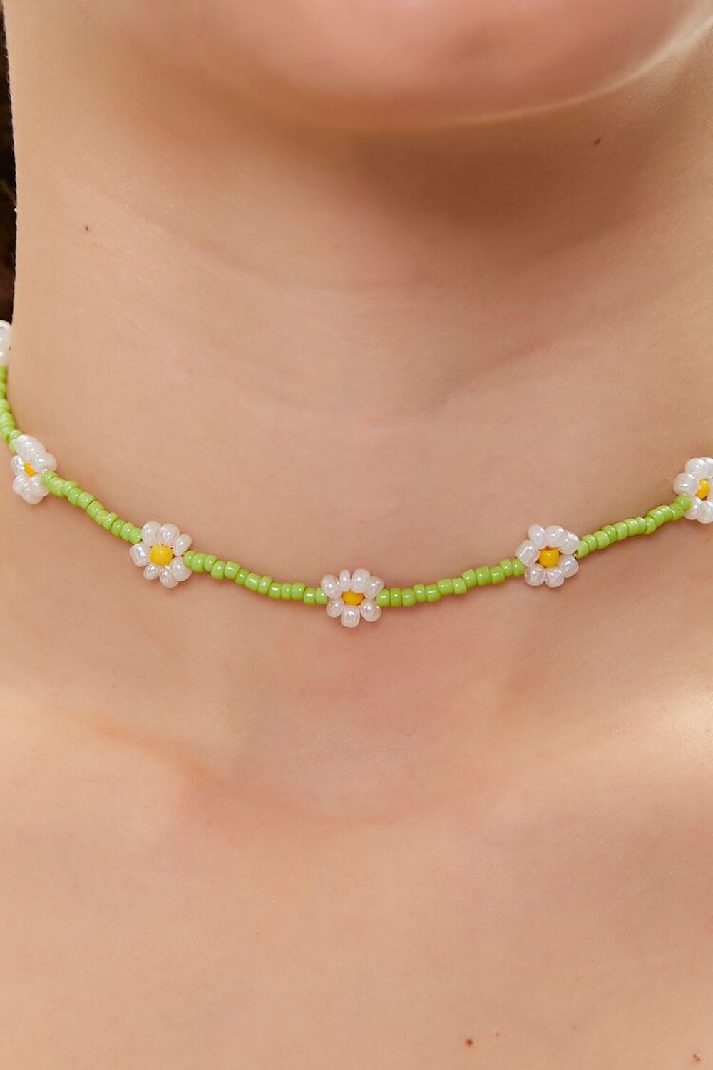 Beaded Flower Choker Necklace, image 1