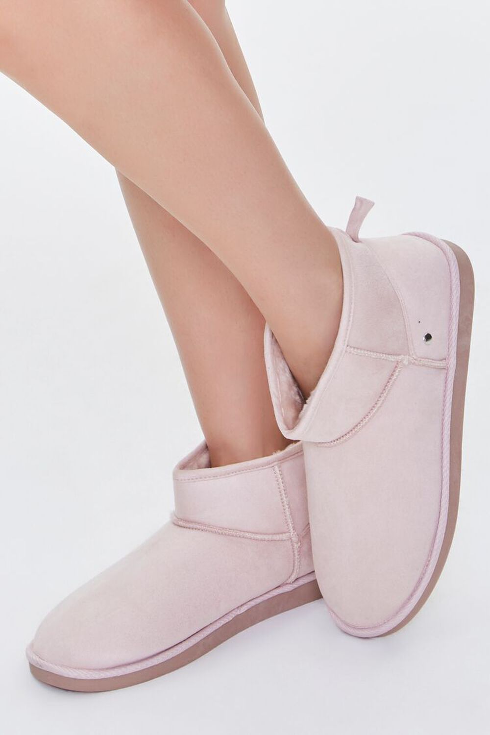 BLUSH Faux Suede Bootie Slippers, image 1