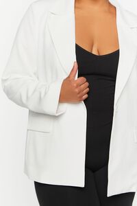 BRIGHT WHITE Plus Size Notched Single-Breasted Blazer, image 5
