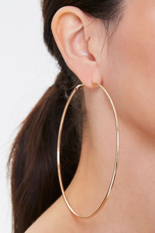 GOLD Oversized Hoop Earrings, image 1