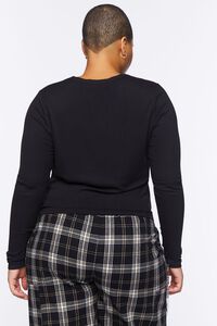 Plus Size Ribbed Long-Sleeve Top, image 3