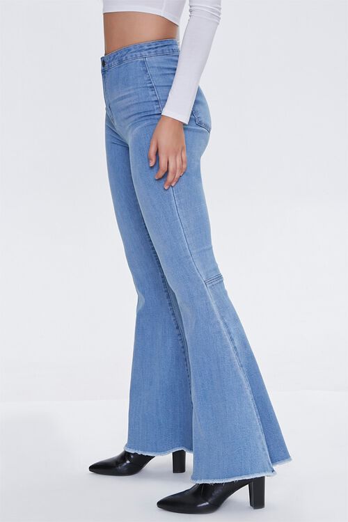 High-Rise Frayed Flare Jeans