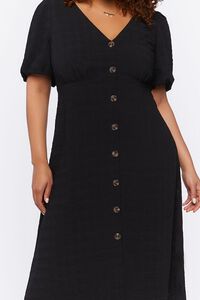 BLACK Plus Size Seersucker Midi Dress, image 5