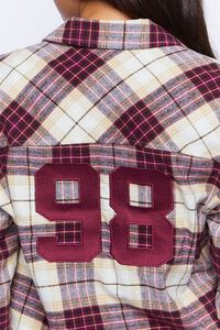 Cropped Plaid Flannel Shirt, image 6