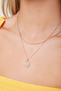 GOLD Pendant Layered Necklace, image 1